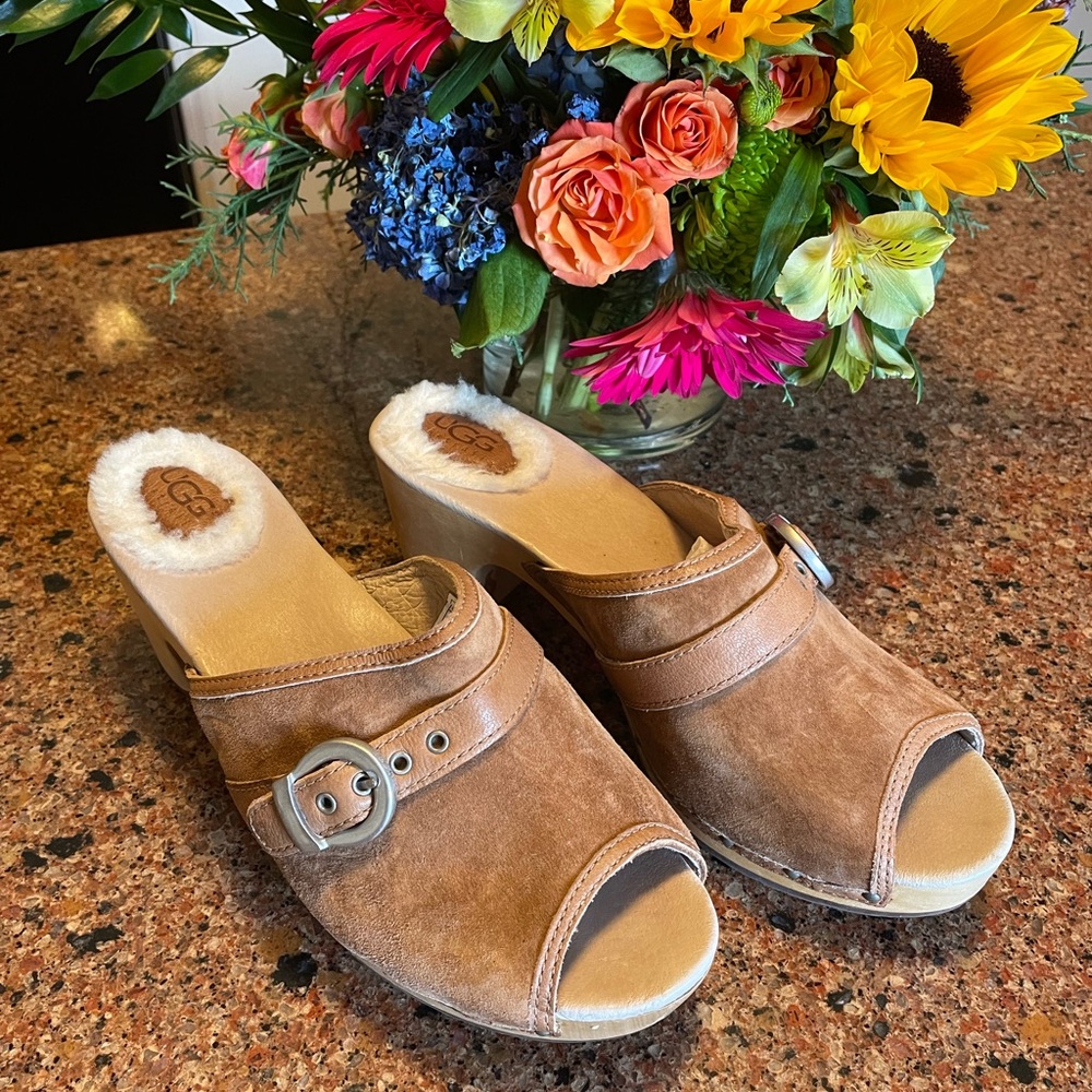 UGG open toe clog sandal.